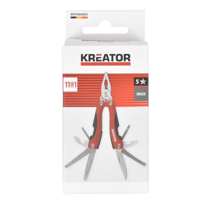 Kreator многофункциональный инструмент KRTH00803, 110 мм, 11 функций, 56 мм длина резания, 1.20 мм толщина лезвия, складной (KRTH00803)