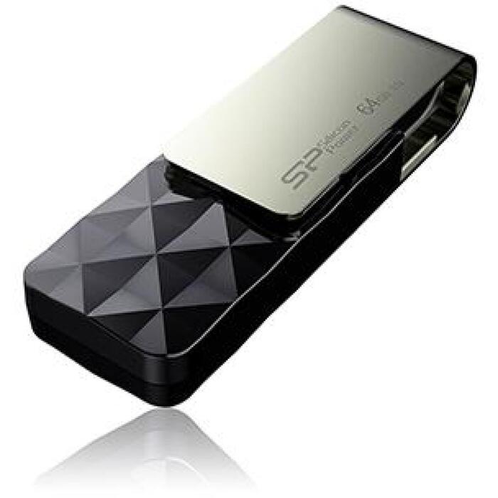 Silicon Power USB zibatmiņas disks Blaze B30 SP008GBUF3B30V1K, 8 GB, USB Type-A, sudraba, rotējošs, plastmasa/metāls (SP008GBUF3B30V1K)