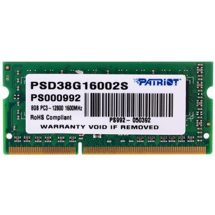 Patriot Memory PSD38G16002S, DDR3 SO-DIMM, 8