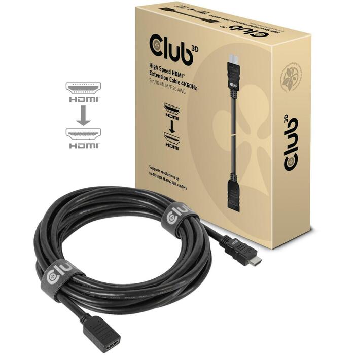 Club3D HDMI pagarinātājs CAC-1325 5m 4K60Hz
