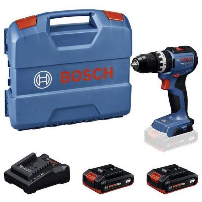BOSCH GSB18V-52 06019S0123 ударная дрель, 18В, 2x2.0Ач, 25/52/70Нм, 500-1900об/мин, бесщеточный двигатель (06019S0123)