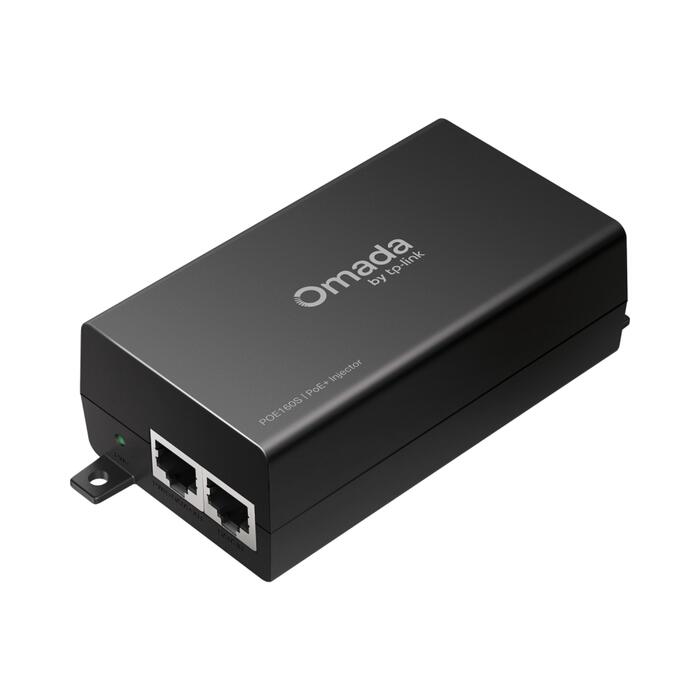 PoE+ инжектор, TP-Link, POE160S, 10/100/1000 Mbit/s, 1x10/100/1000Mbps RJ45 входной порт, 1x10/100/1000Mbps RJ45 выходной порт для питания и данных (POE160S)