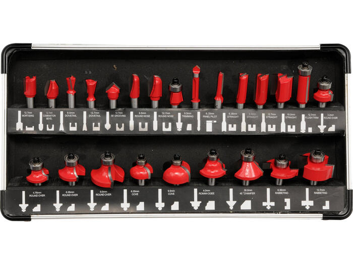Yato koka frēžu komplekts YT-6801, 24 gab., 8 mm, YG6X, ±0.08 mm, cilindrisks turētājs, gultņi, papildu asmens (YT-6801)