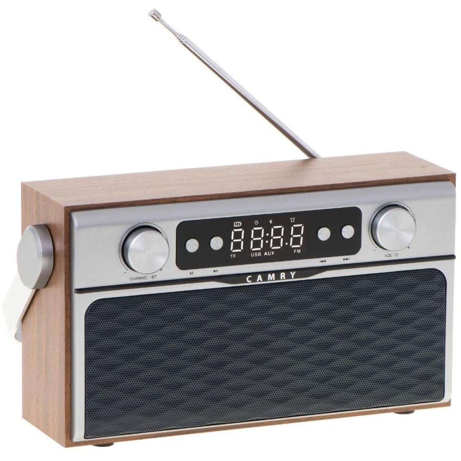 Adler Радио CR 1183, 16 Вт, Bluetooth 5.0, 2600 мАч, 2 динамика, ЖК-дисплей, AUX, карта памяти, USB (CR 1183)