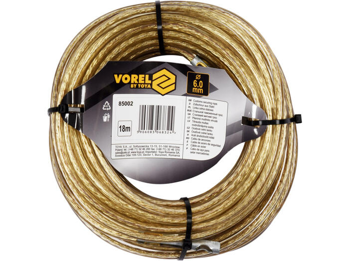 VOREL 85002 muitas nostiprināšanas troses, 6mm