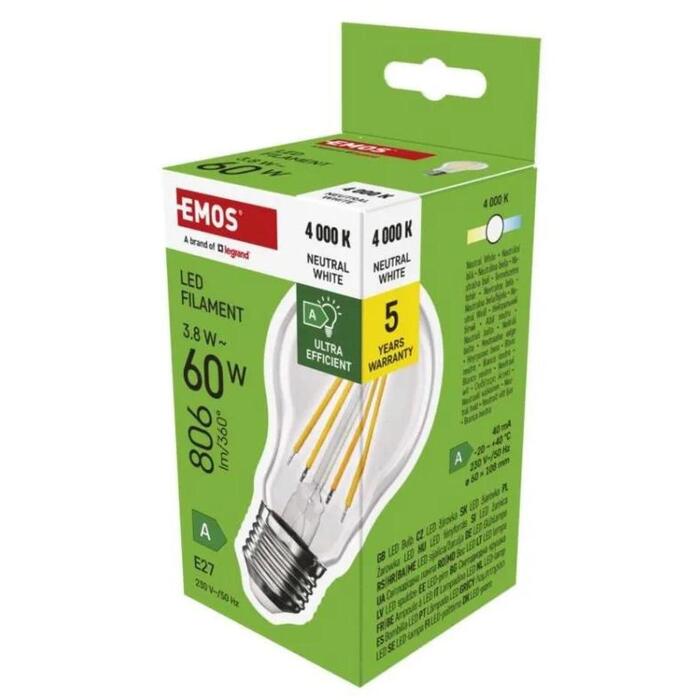 Emos LED spuldze FILAMENT A60 ZF5148