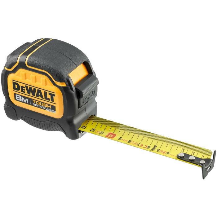 Dewalt Рулетка DWHT36928-0 8 м, 32 мм, Желтый, Двусторонняя печать, Прочный, Съемный магнитный крючок (DWHT36928-0)