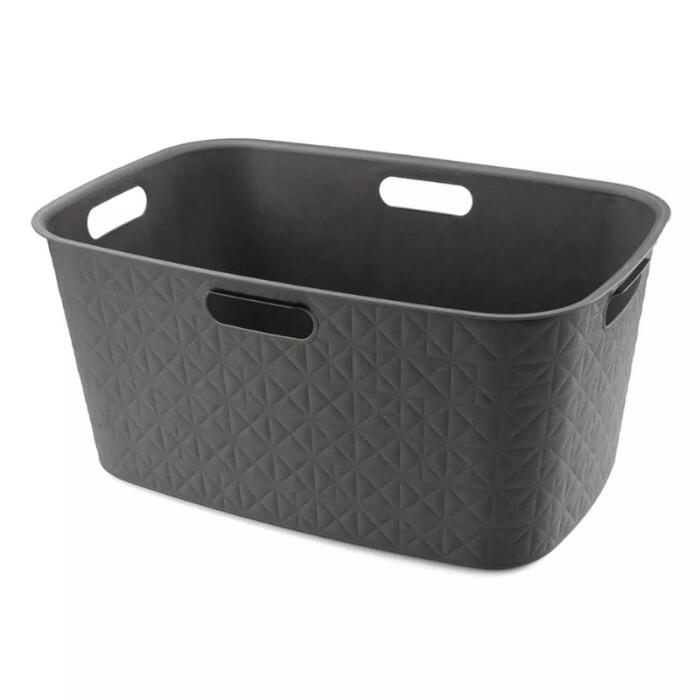 Curver Veļas grozs 0800572Z68, 45L, 57x37x27cm, plastmasa, tumši pelēks (0800572Z68)