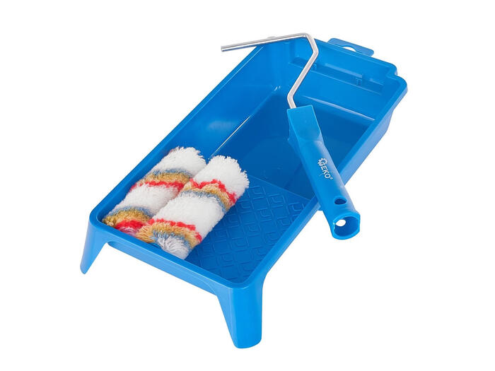 Krāsošanas komplekts, poliakrila rullīši 10cm, 4