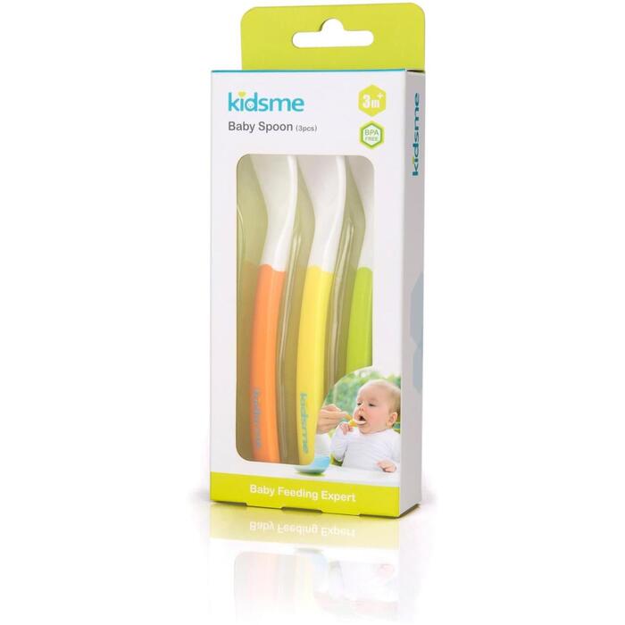 Kidsme karotīšu komplekts (3 gab.), oranža, dzeltena, zaļa, no 3 mēn. (140298)