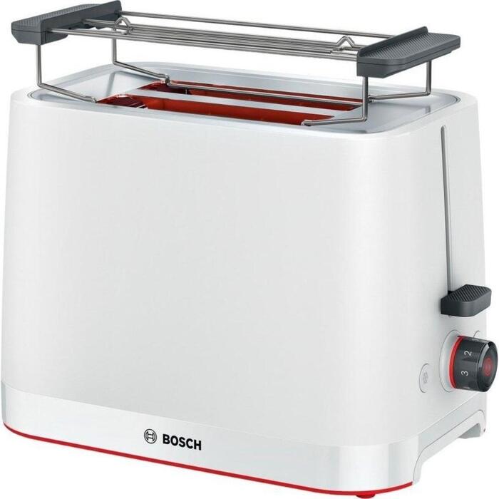 Bosch Kompaktais tosteris TAT3M121, 2, Plastmasa, Balts, Augstais pacēlums, Automātiskā izslēgšanās, Atkausēšanas funkcija (TAT3M121)
