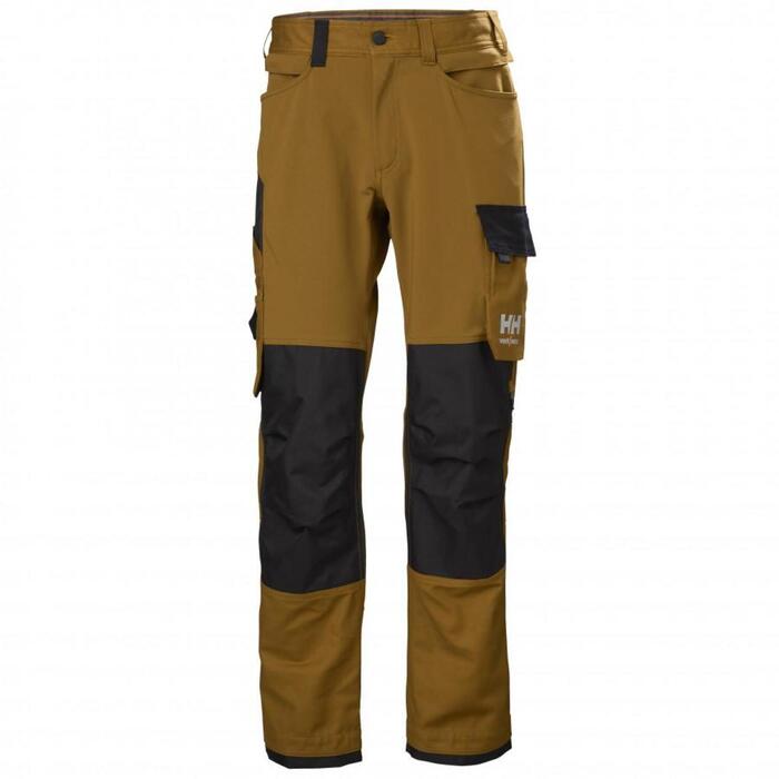 Helly Hansen рабочие брюки Oxford 4X Cnct stretch 77395_759-C54&HH, коричневый/черный, C54, 4-сторонний стрейч, усиленные колени (77395_759-C54&HH)