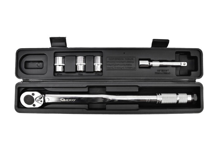 Dinamometriskā atslēga 1/2" 28-210Nm, pagarinājums, uzgaļi, G10064 GEKO (G10064)