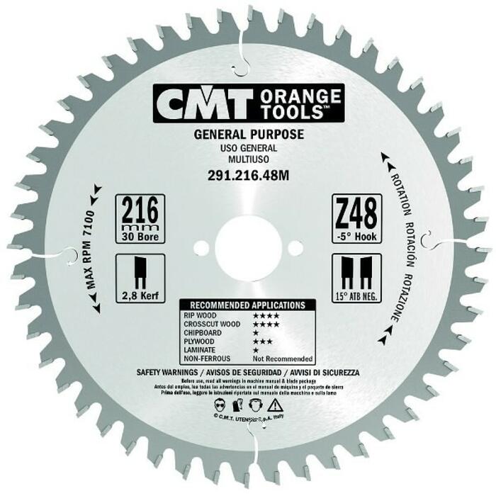 Cmt Zāģripa HM 210x2,8x30 Z36 291.210.36M, 0.578kg (291.210.36M)