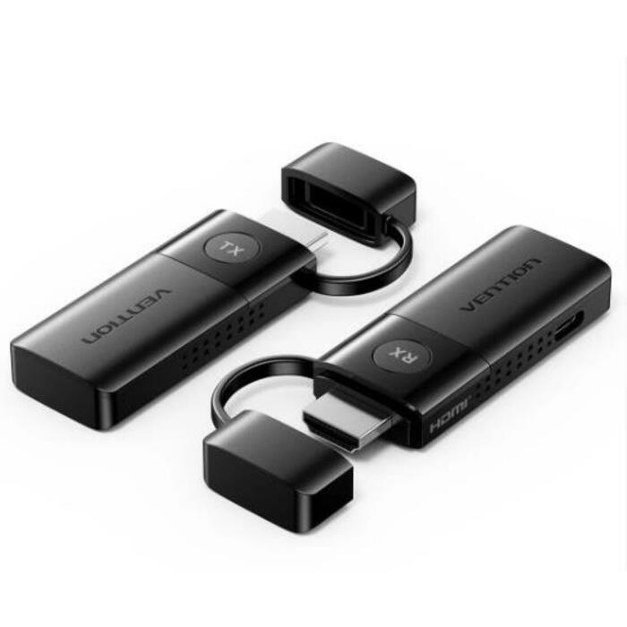 Vention I/O VIDEO ПЕРЕДАТЧИК/ПРИЕМНИК ADKB0, 1xHDMI, 1xUSB-C, черный (ADKB0)