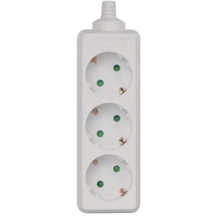 Emos Удлинитель P0320, 3×2P+PE, IP20, 3680W, белый, защита от детей (P0320)