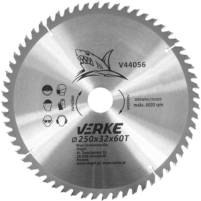 Zāģa ripa kokam 250x32x60z; V44056 VERKE (V44056)
