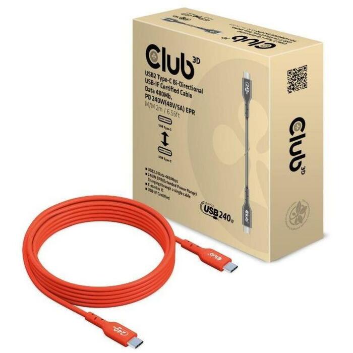 Club3D USB-C uz USB-C kabelis CAC-1573