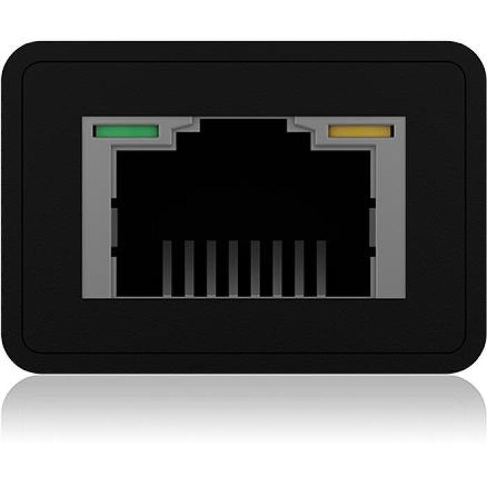 Raidsonic USB centrmezgls IB-HUB1419-LAN, 3xUSB 3