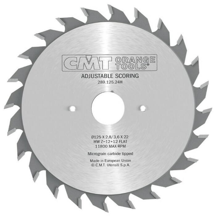 CMT zāģripas metālam 289.120.24K, 120x2,8-3,6x22mm, Z12+12, 12°, FLAT (289.120.24K)