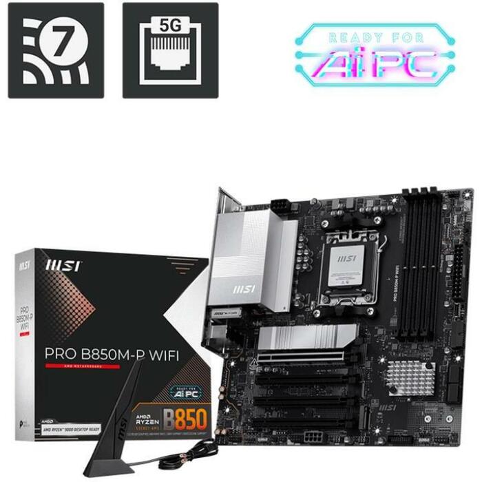 Msi Dēļa tips PRO B850M-P WIFI