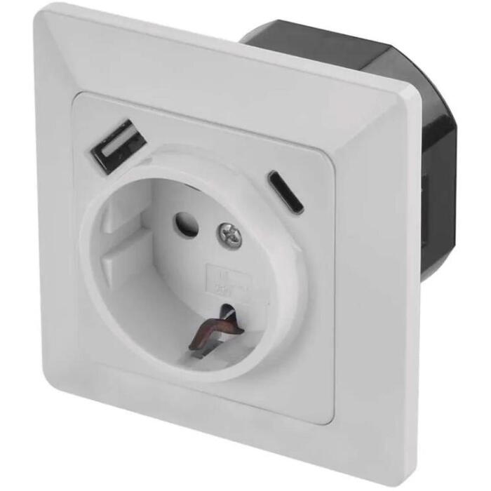 Emos Viena kontaktligzda USB A+USB C