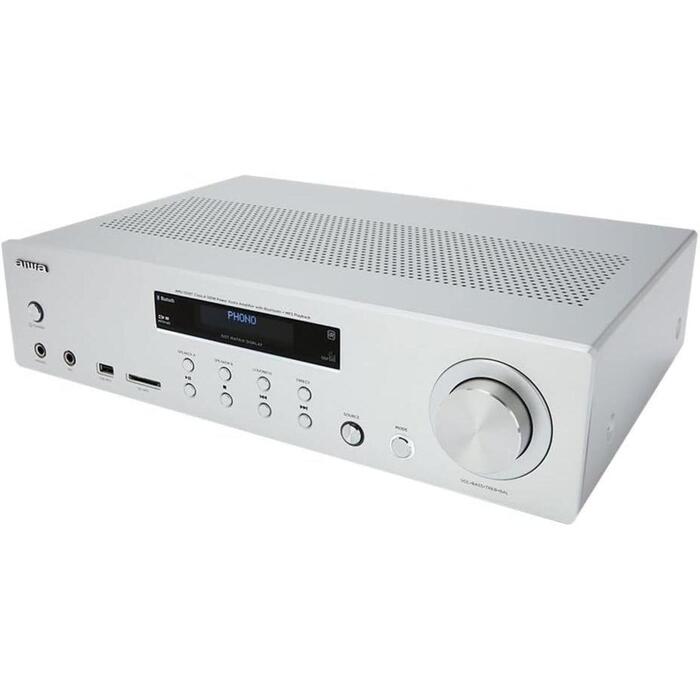 Aiwa AMU-120BT/SL uztvērējs, 2x60W 8Ω, 20Hz-20kHz