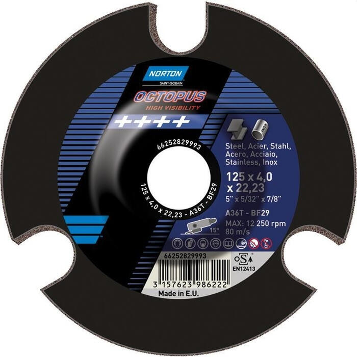 Slīpēšanas disks Octopus 125x4.0x22.2