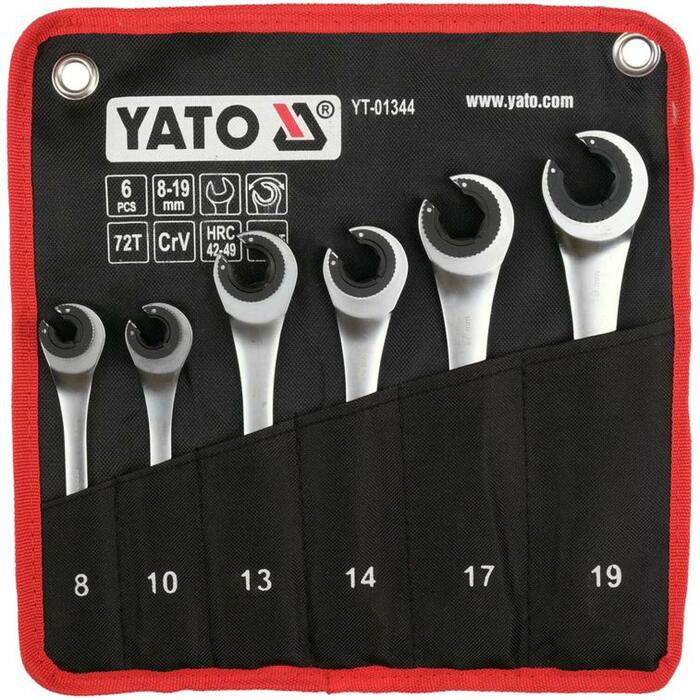 Yato sprūdrata atslēgu komplekts YT-01344 8-19mm