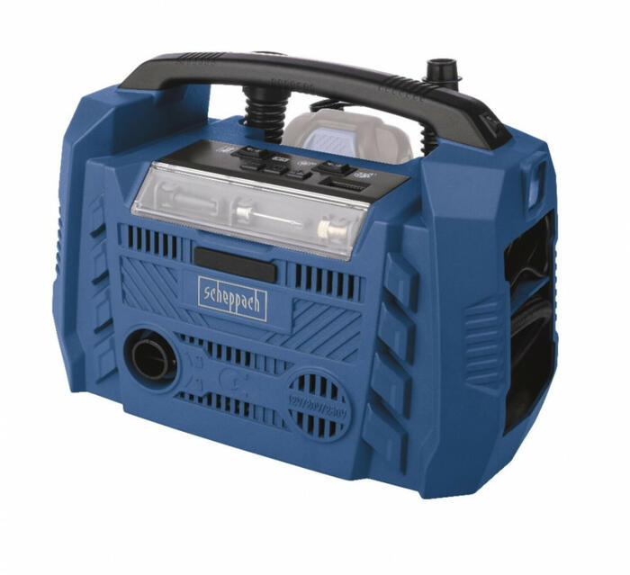 Scheppach 5906159901, 3-in-1 kompresors, 12V/20V/230V, 10