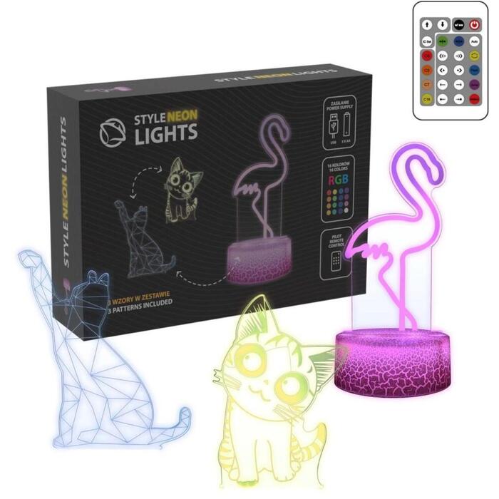 Manta SNL119RGB LED lampa, 3D dzīvnieku