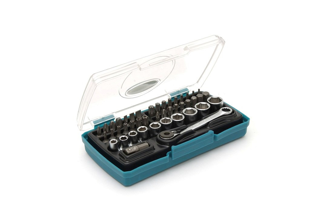 Uzgaļu un muciņu komplekts 1/4" 44 gab., K7102 KAMASA TOOLS (K7102)