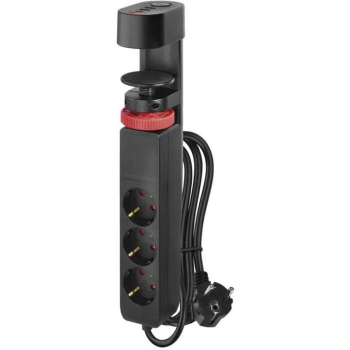 Emos Удлинитель P1321PD, 1,5 м, 3× 2P + PE, 2× USB-A QC 3.0 18 W, 1× USB-C PD 20 W, 3680 W, PVC, защита от детей (P1321PD)