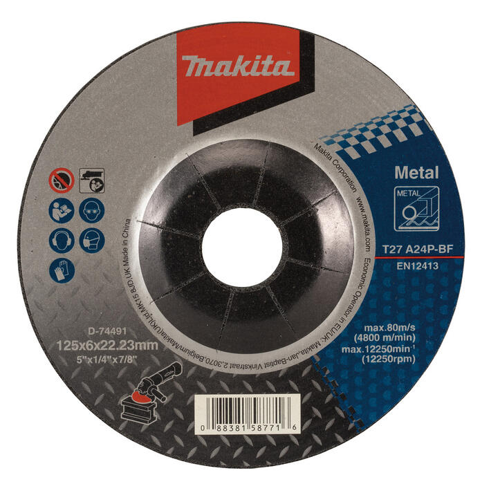 Slīpripa 125x6,0x22,23 metālam, D-74491