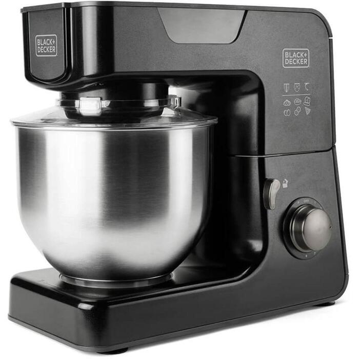 Black Decker Planetārais pārtikas pārstrādātājs ES9130060B, 1000 W, 5.2 L, nerūsējošais tērauds, 8 jaudas līmeņi (ES9130060B)