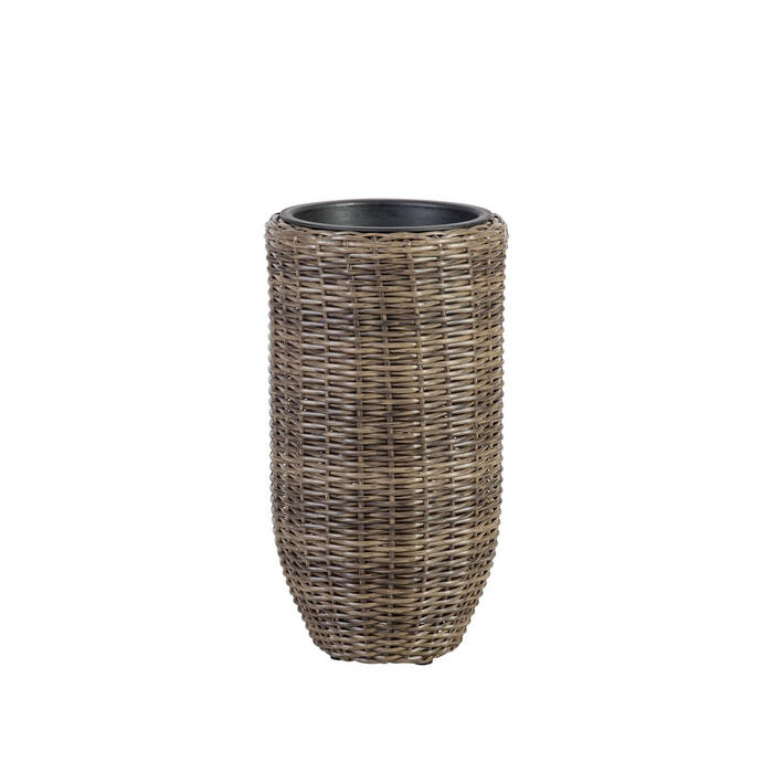 Puķu pods WICKER D28xH59cm, tumši brūns