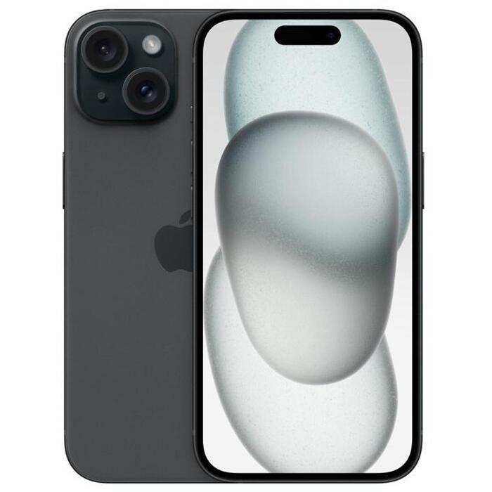 Apple Мобильный телефон 15 MTP03PX/A, 128 ГБ, 6.1", 2556 x 1179 пикселей, A16 Bionic, 6 ГБ ОЗУ, 48+12 МП, Dual SIM, 4G (MTP03PX/A)