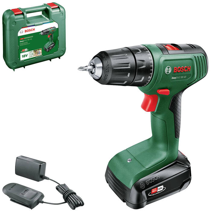 Дрель аккумуляторная 18В (1х1,5Ач) Easy Drill 18V-40 06039D8002 BOSCH (06039D8002)