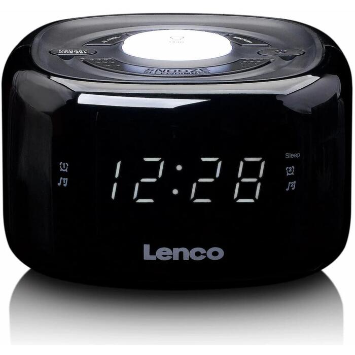 Lenco CR-12BK radio pulkstenis, LED 0