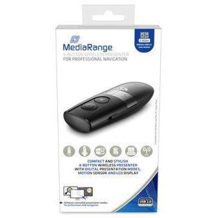 Mediarange MROS222 prezentētājs, 4 pogas, lāzera