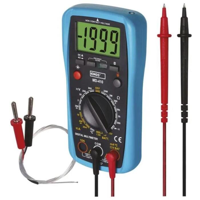 Emos Multimetrs MD-410 M3691, 168x83x35mm, 20mA-10A
