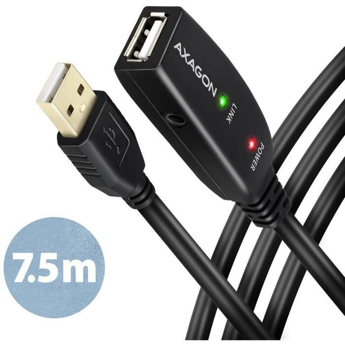 Axagon USB pagarinātājs ADR-207 7.5m