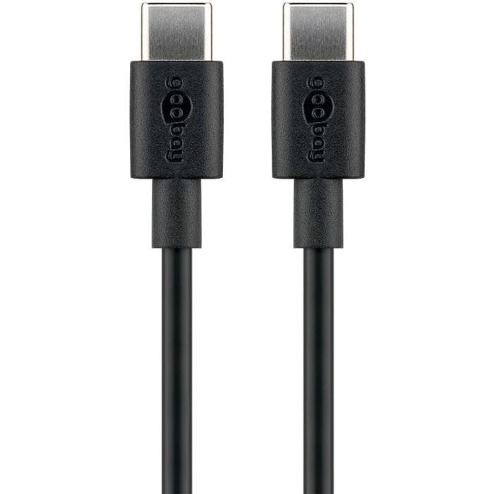 Goobay USB-C кабель для зарядки и синхронизации, 2 м, 51243, 60W, 3 A, до 480 Mbps, черный (51243)
