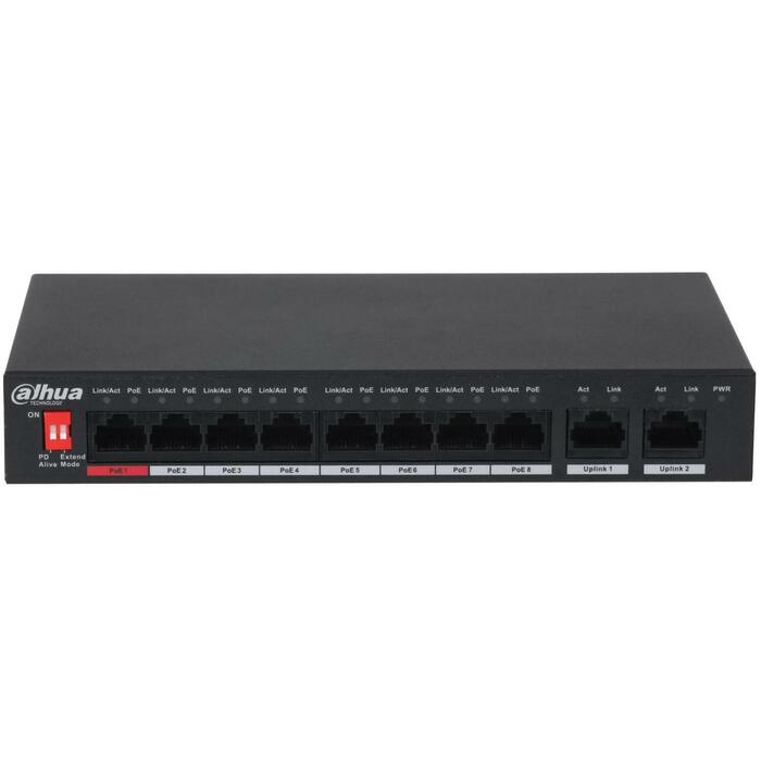 Dahua DH-PFS3010-8ET-96-V2 galda komutators, 8 ×