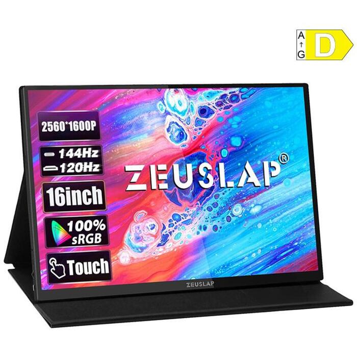 ZEUSLAP P16KT pārnēsājamais monitors, 16", 2560x1600