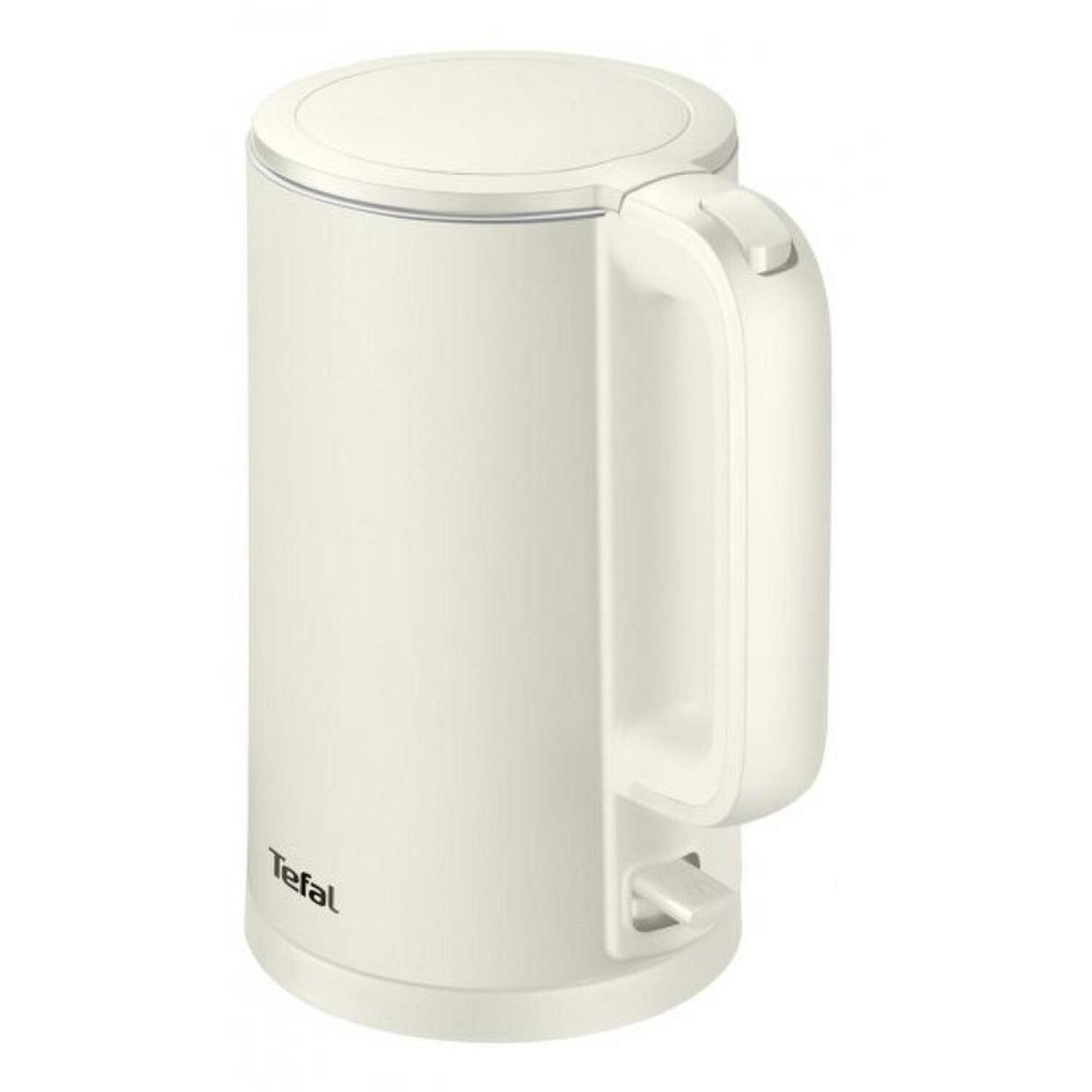 Tefal Tējkanna Thermo Protect KO140AE0, 1500 W, 1.5 L, nerūsējošais tērauds, 360° rotējoša pamatne, bežs (KO140AE0)