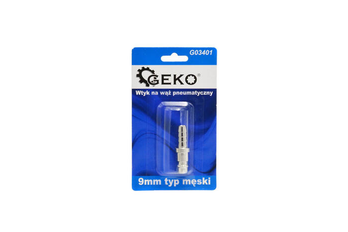 Vīriešu kontaktdakša, savienojums 9mm, G03401, GEKO