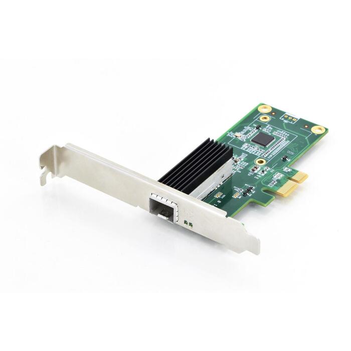 Digitus tīkla karte DN-10160, Gigabit SFP x 1, PCI Express x1, zema profila stiprinājums, Intel WGI210 čips (DN-10160)
