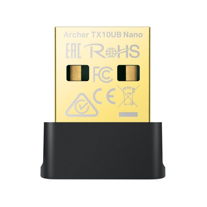 TP-Link Archer TX10UB Nano USB-адаптер, AX900, Wi-Fi 6, Bluetooth 5.3, 900Mbps, 2.4/5GHz, USB 2.0, WPA3, Windows 11/10 (ARCHER TX10UB NANO)