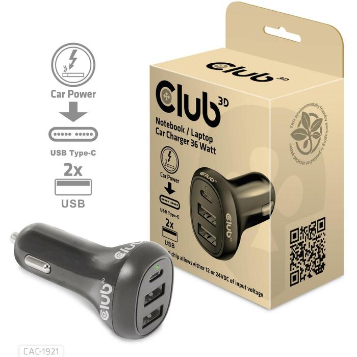 Club3D Lādētājs CAC-1921 36W, Ieejas spriegums